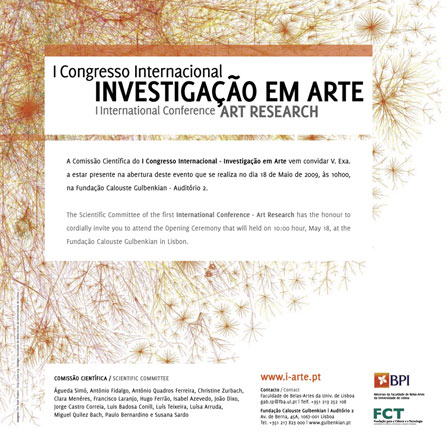 1º Congresso Internacional -Investigação em Arte