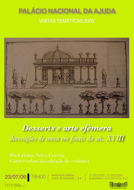 Desserts e Arte Efémera Decorações de mesa em finais do século XVIII.